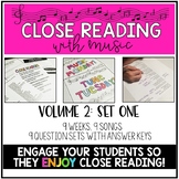 Close Reading With Music-Engage Your Readers! {V-2, Set On