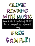 Close Reading With Music Freebie: Believer by Imagine Dragons