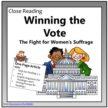 Preview of Close Reading - Women's Suffrage