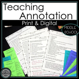 Annotating Literary Texts and Close Reading Activities for