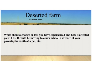 Preview of Close reading and illustration of the poem, Deserted Farm