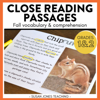Preview of Close Reading Passages: Fall Edition