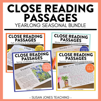 Preview of Close Reading Passages and Questions: 1st and 2nd Grade