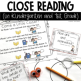 Close Reading in Kindergarten and 1st Grade | Comprehension