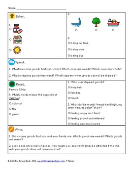 Preview of Close Reading with Authentic Text - Economics, ELL