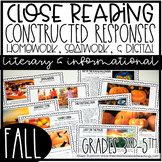 Close Reading with Constructed Response Fall Passages