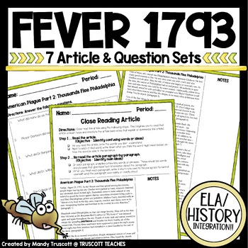 Preview of Close Readings from An American Plague by Jim Murphy; Fever 1793 Supplement