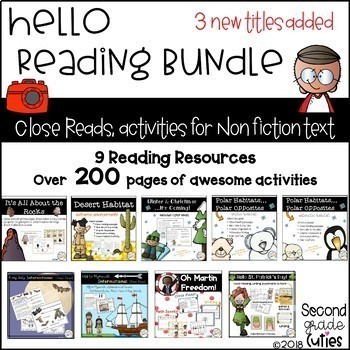 Preview of Close Reads Bundle Informational text, annotation