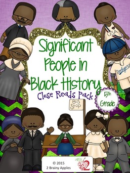 Preview of Black History Month Leveled Passages 5th Grade Sampler