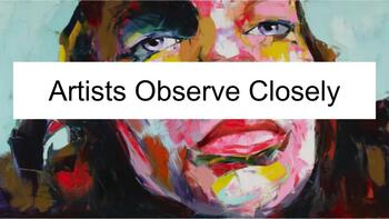 Preview of Close-Up/Zoomed-In Artwork Lesson (Theme: Artists Observe Closely)
