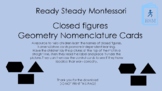 Closed Figures Geometry Nomenclature Cards 3 Part Cards - PRINT