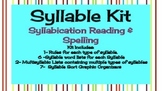 Syllable Kit - includes Multisyllabic Words - 6 Syllable Types