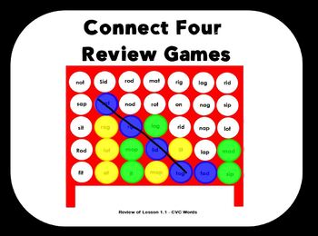 Preview of Closed, Open, VCE, Consonant -le, R-Controlled, and Vowel Team - Connect 4 Games