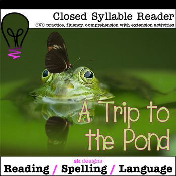 Preview of Closed Syllable CVC Reader Extension Activities classroom and  distance learning