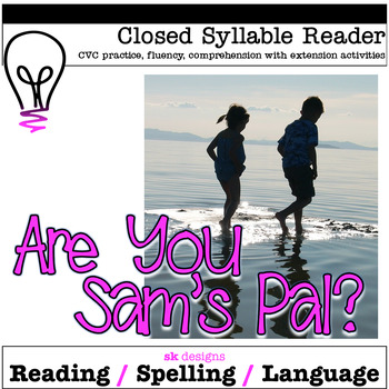 Preview of Closed Syllable CVC Reader w Enrichment for classroom and distance learning