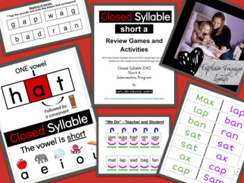 Preview of CVC Short A -Online Resource with student word grids - RTI