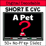Closed Syllable Digital Decodable Story with Short E CVC Words