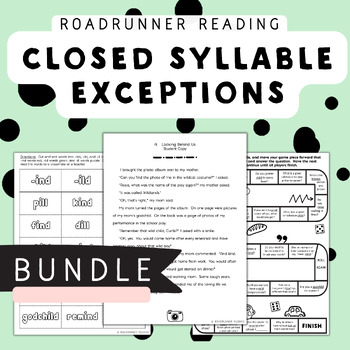 Preview of Closed Syllable Exceptions Bundle (-ild, -ind, -old, -olt, -ost)