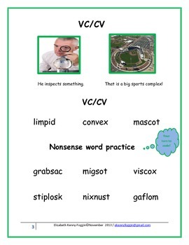 vc cvc syllable shapes in spanish