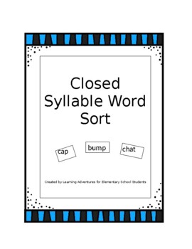 Preview of Closed Syllable Word Sort