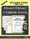 Closed Syllables- Free Sample