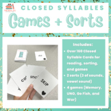 Closed Syllables Games and Word Sorts