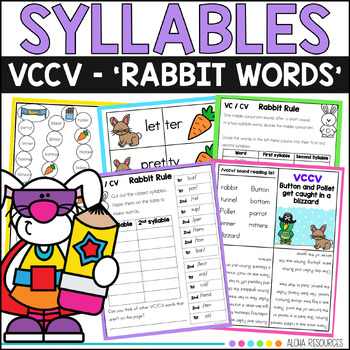 Preview of Closed Syllables VCCV Rabbit Words Decodable Reading Passages and Activities