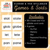 Closed and Vowel-Consonant-e Games and Word Sort