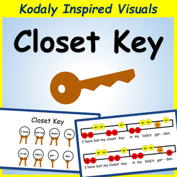 Preview of Closet Key: Folk Song for mi, re, do | Kodaly Inspired Visuals