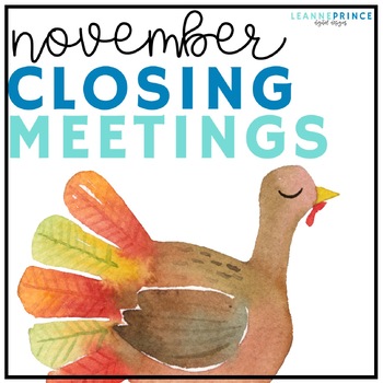 Preview of Closing Meetings | Afternoon Meetings for November