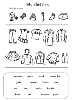 Clothes by Printables 4 you | TPT