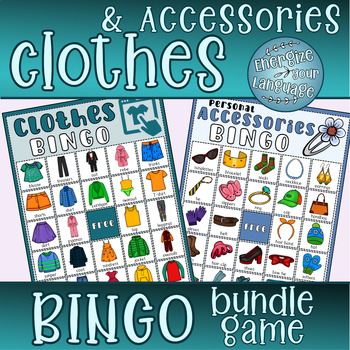Clothes & Accessories BINGO Games BUNDLE by Keep Your Energy Up | TPT