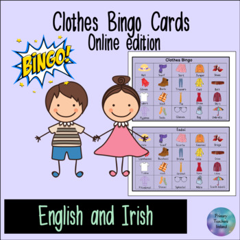 Preview of Clothes Bingo: Online edition. English and Irish. Éadaí