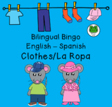 Clothes Bingo and Memory in English and Spanish - La Ropa
