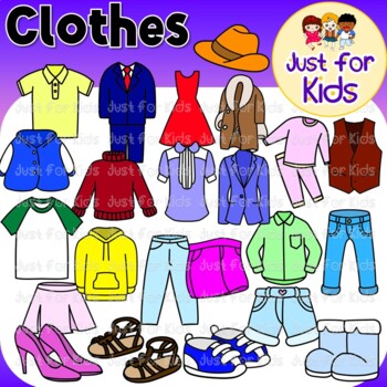Clothes Clipart By Just For Kids．46pcs by Just For Kids | TpT