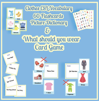 Clothes Vocabulary Flashcards - Piktochart