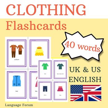 Clothes English Flashcards | Clothes ENGLISH vocabulary flashcards