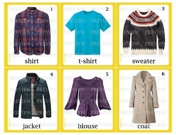 Clothes — Vocabulary (EAL)