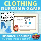 Clothes Guessing Game BOOM CARDS for Distance Learning