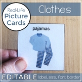 Clothes Picture Cards | Real Life Photo Card Visuals for A