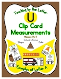 Clothes Pin Clip Cards - Measurement - By the Alphabet - F