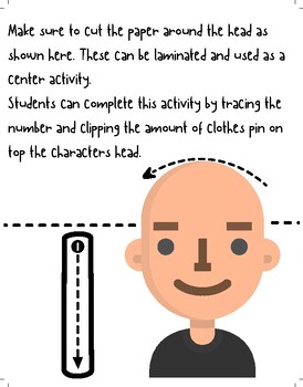 Preview of Clothes Pin Counting Activity Numbers 1-10