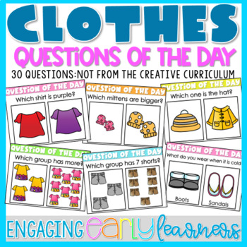 Preview of Clothes Questions of the Day | Printable and Interactive Option