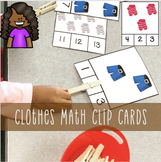 Clothes Study Math Clip Cards