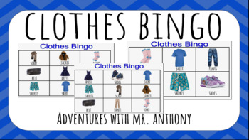 Preview of Clothes Unit: Clothes Bingo (Creative Curriculum)