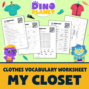 Preview of Clothes Vocabulary Worksheet l My Closet