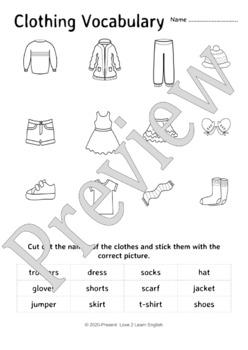 Men's Clothing - Vocabulary Worksheets by ELT Buzz Teaching Resources