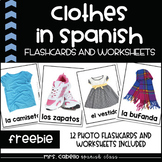 Clothes in Spanish Flashcards - La ropa y las compras