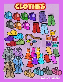 Preview of Clothes basic clip art set