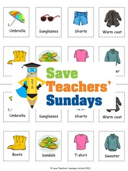 clothes for different weather and seasons lesson plan and worksheets